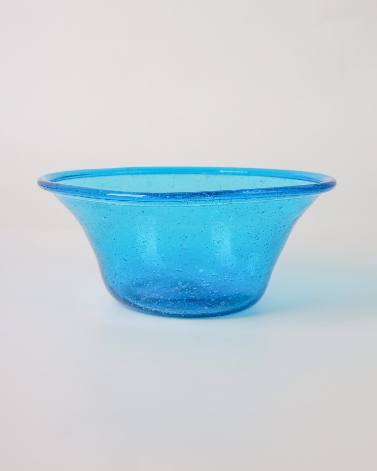 Sky Blue Glass Serving Bowl