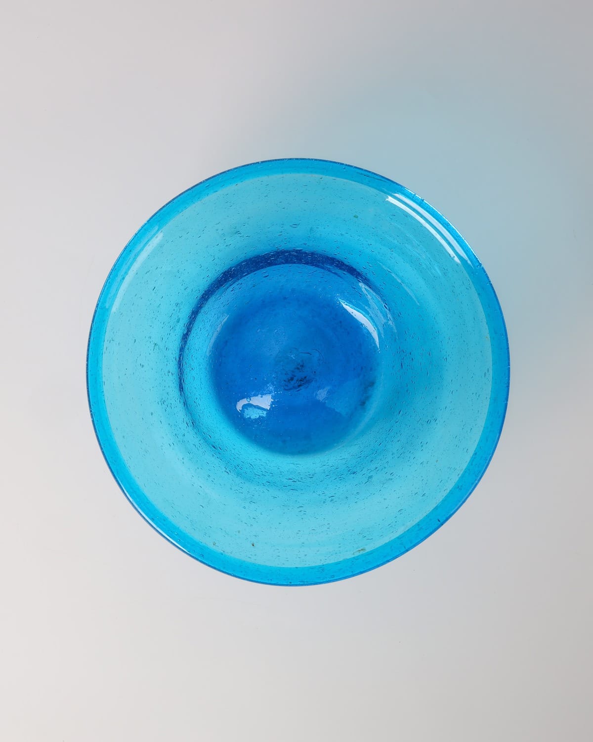 Sky Blue Glass Serving Bowl