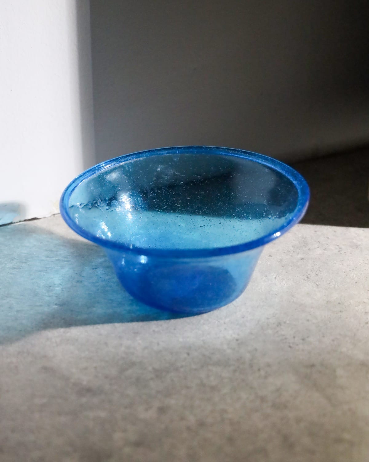 Sky Blue Glass Serving Bowl