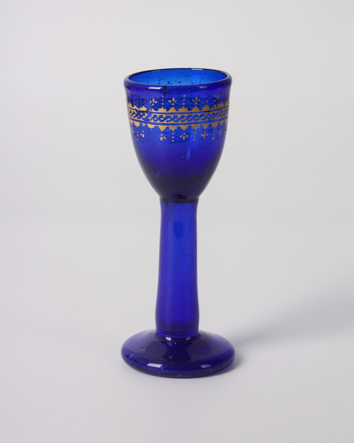 Blue Glass Decanter & Goblet Set 7 Pieces