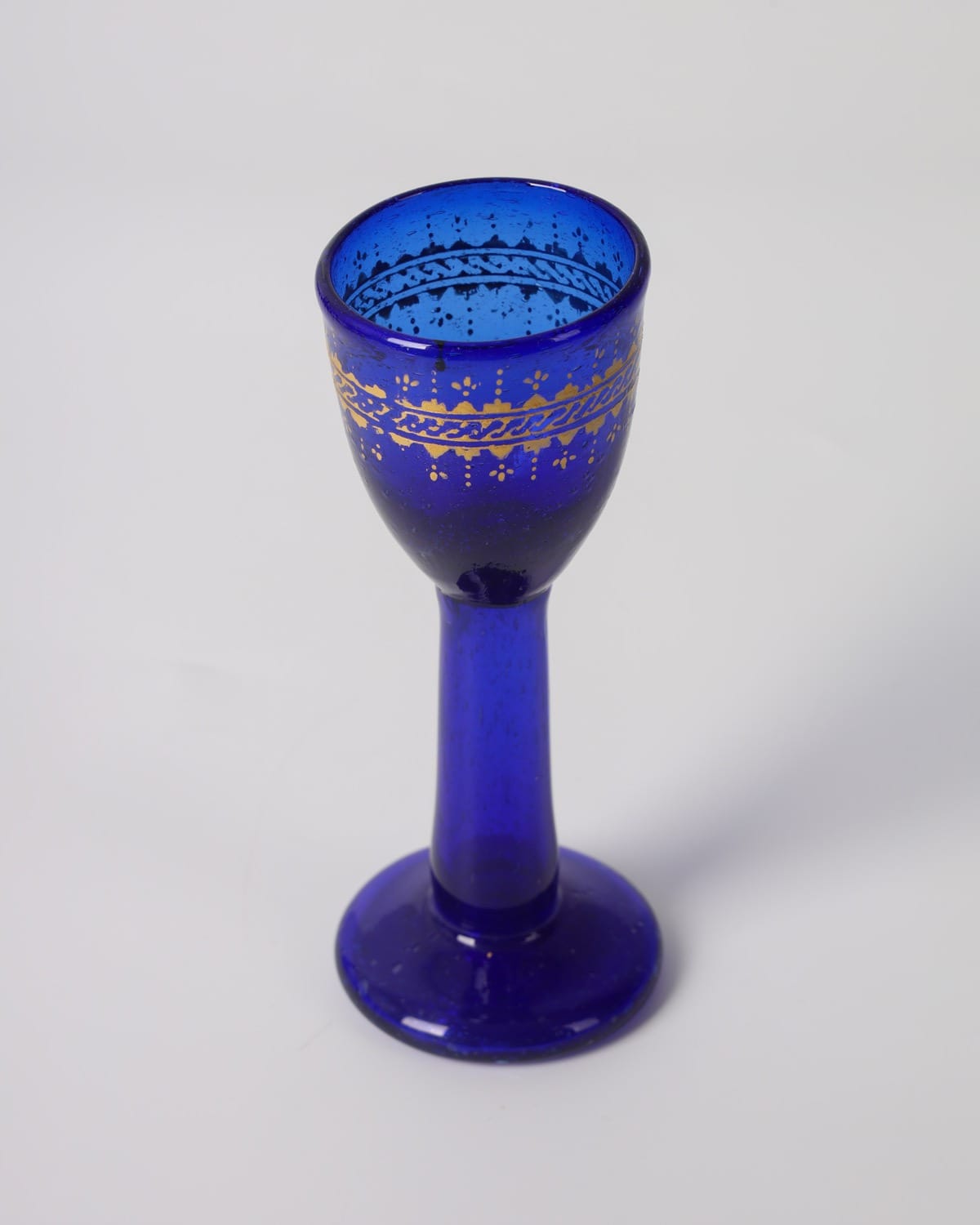 Blue Glass Decanter & Goblet Set 7 Pieces