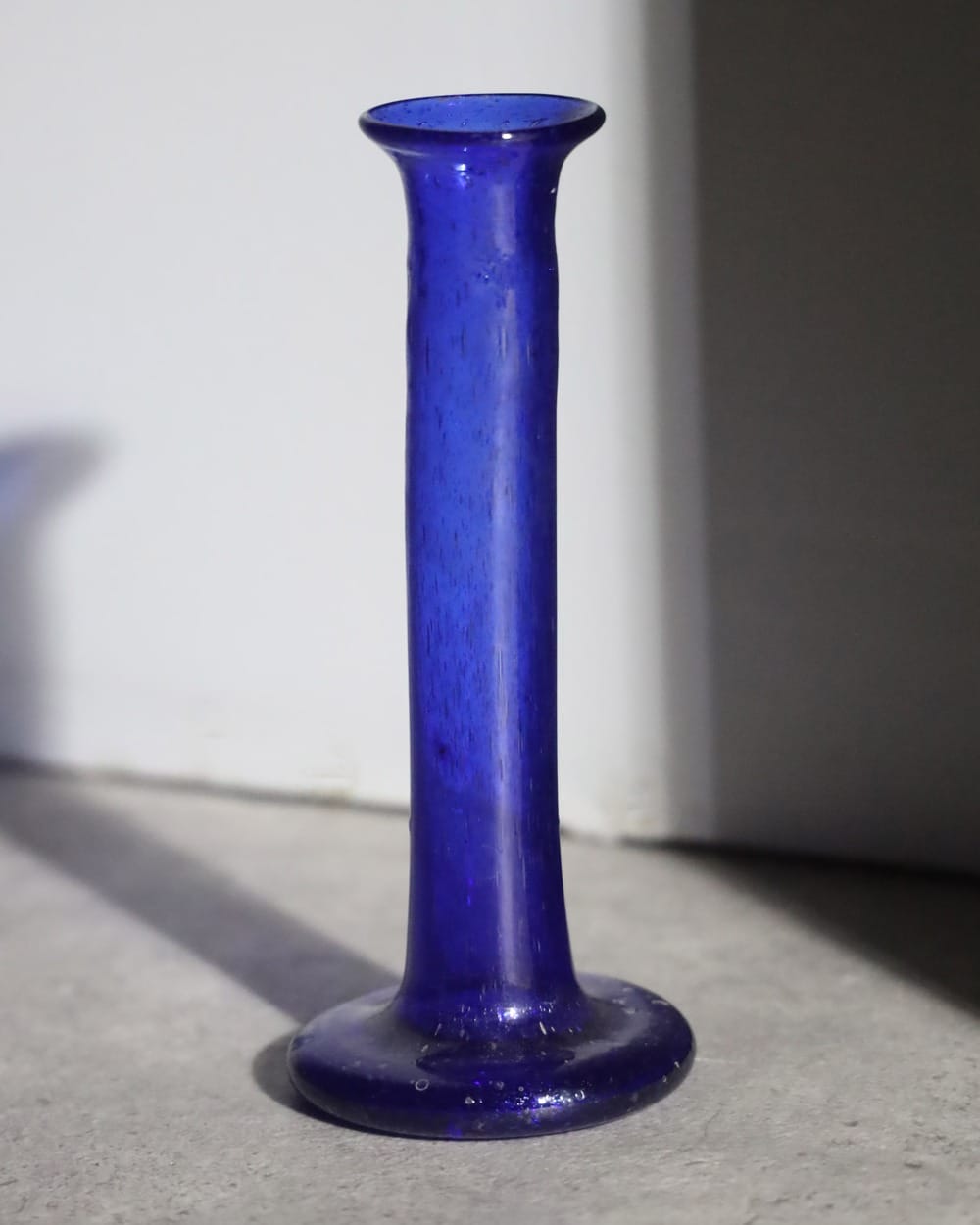 Cobalt Blue Glass Bud Vase