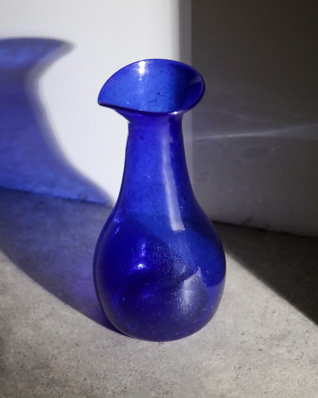 Cobalt Blue Glass Vase & Beverage Carafe
