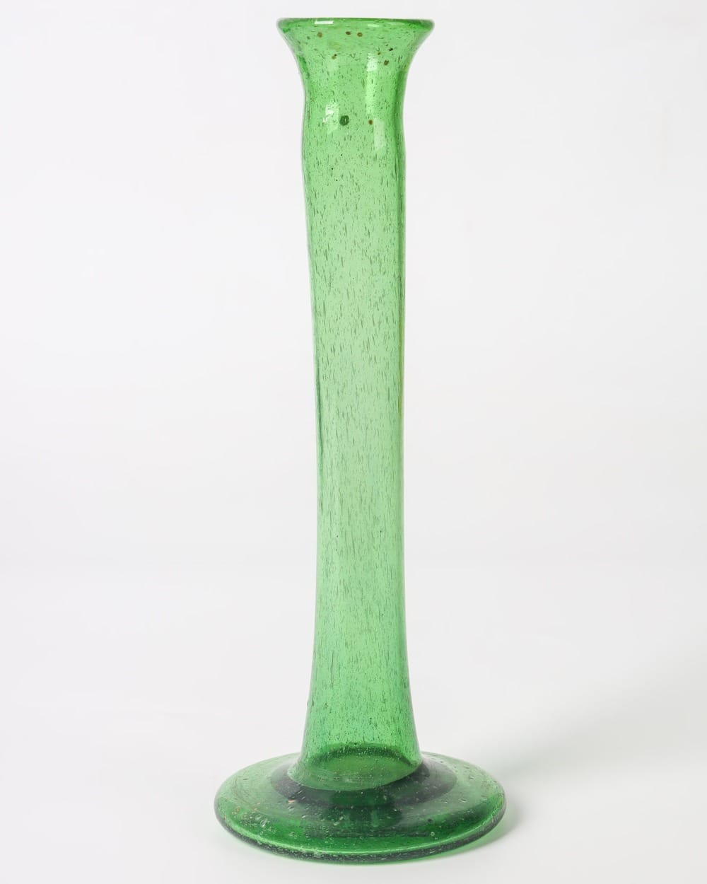Green Glass Candle Holder