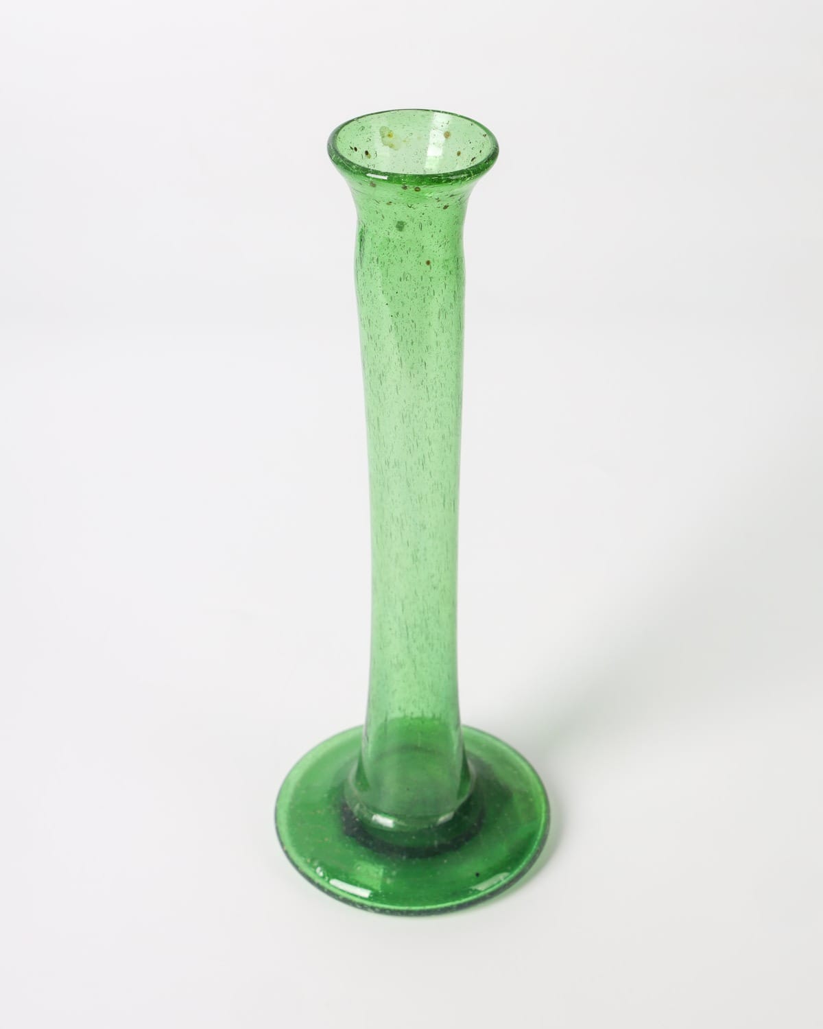 Green Glass Candle Holder