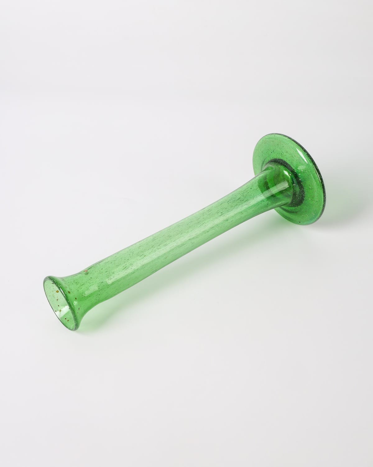 Green Glass Candle Holder