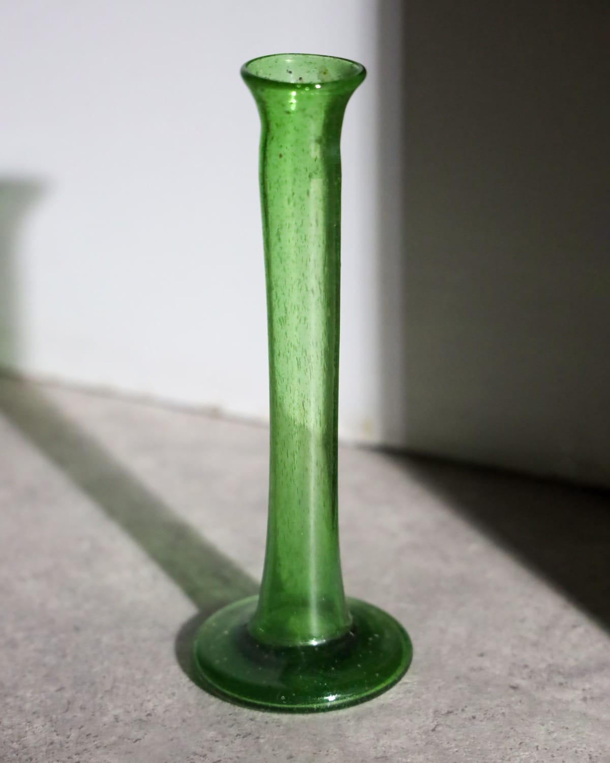 Green Glass Candle Holder