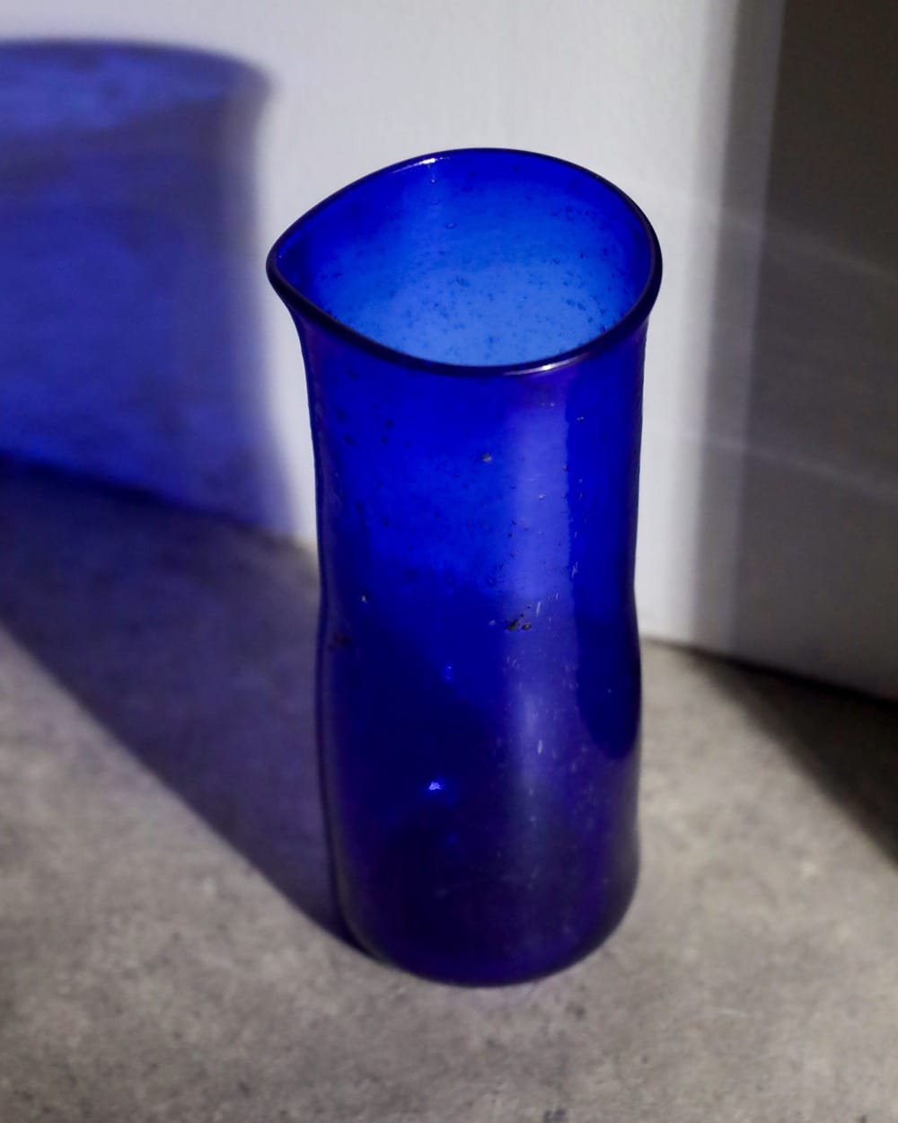 Handcrafted Cobalt Blue Glass & Mini Carafe