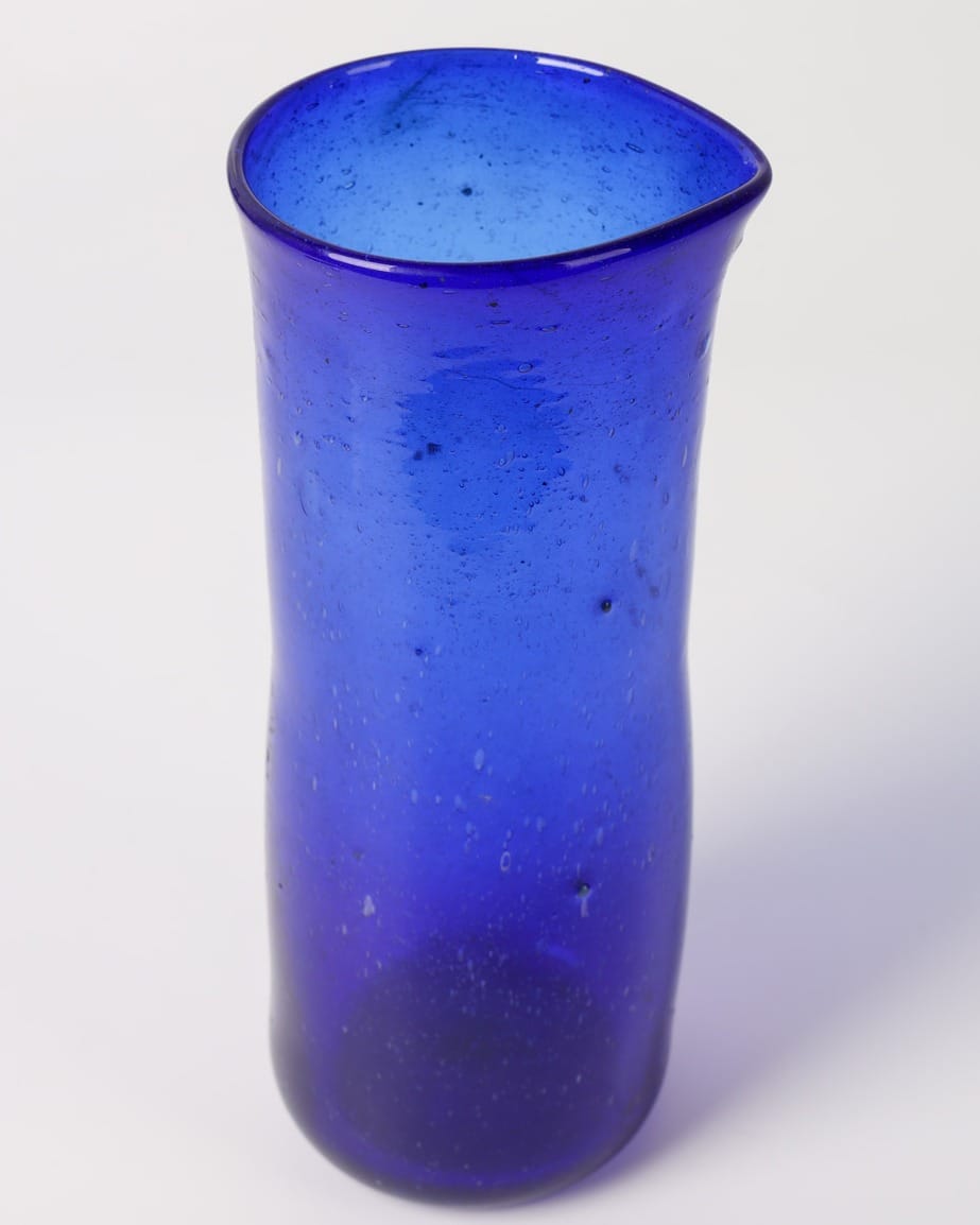 Handcrafted Cobalt Blue Glass & Mini Carafe