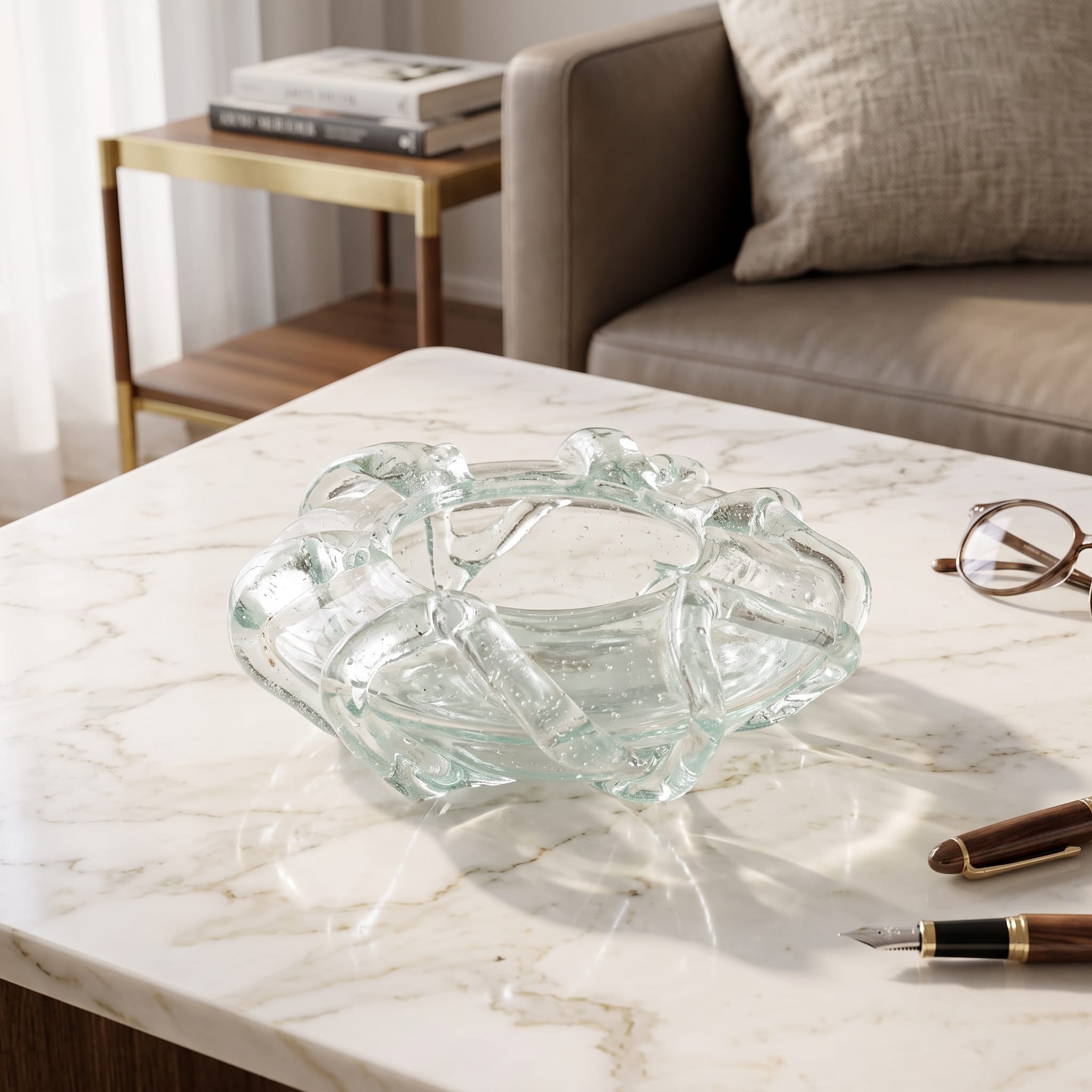 Clear Glass Ashtray