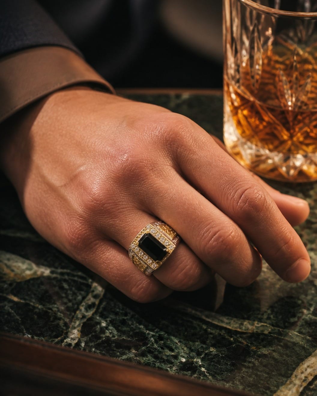 Men’s Kunar Beryl Silver Ring