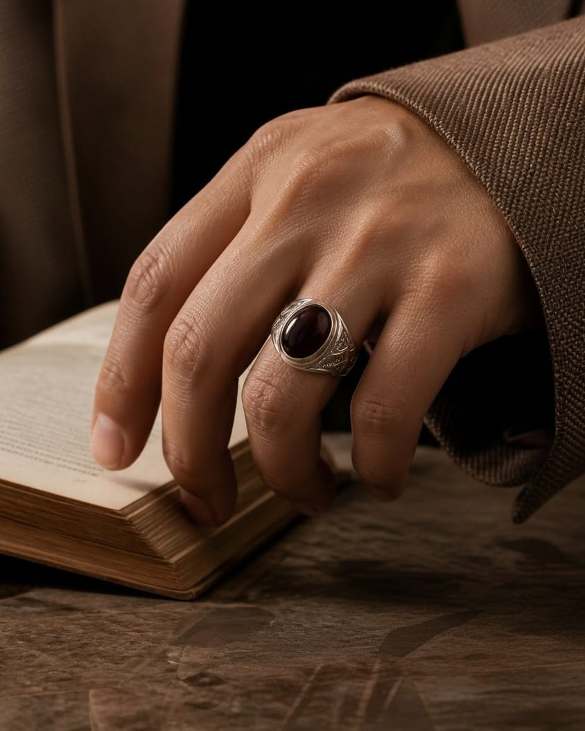 Men’s 925 Silver Aqeeq Ring