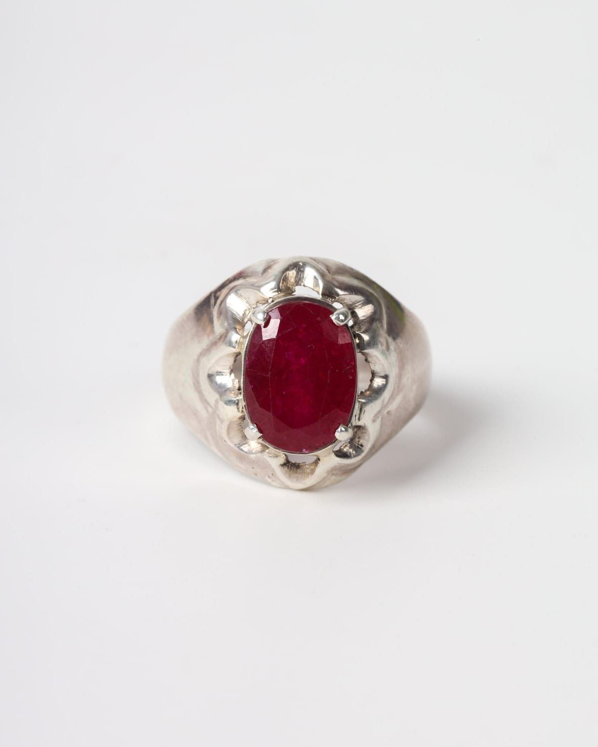 Men’s Tajik Ruby Silver Ring