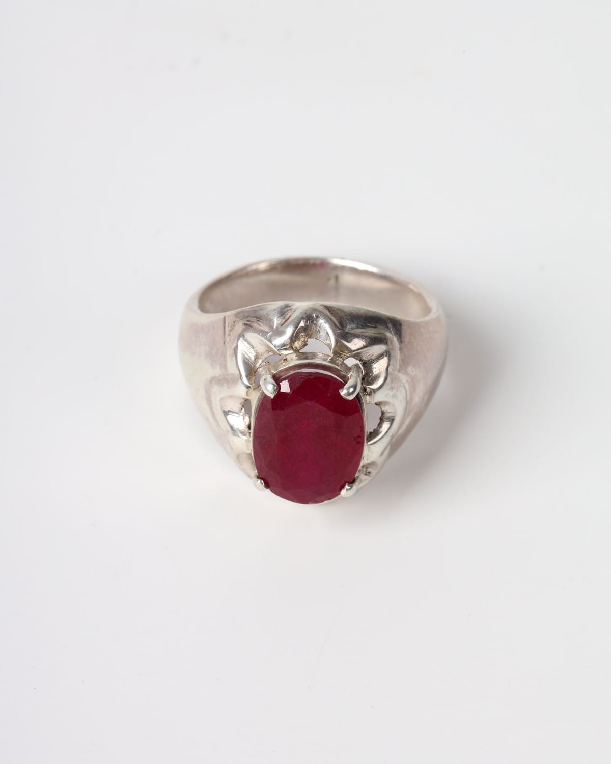 Men’s Tajik Ruby Silver Ring