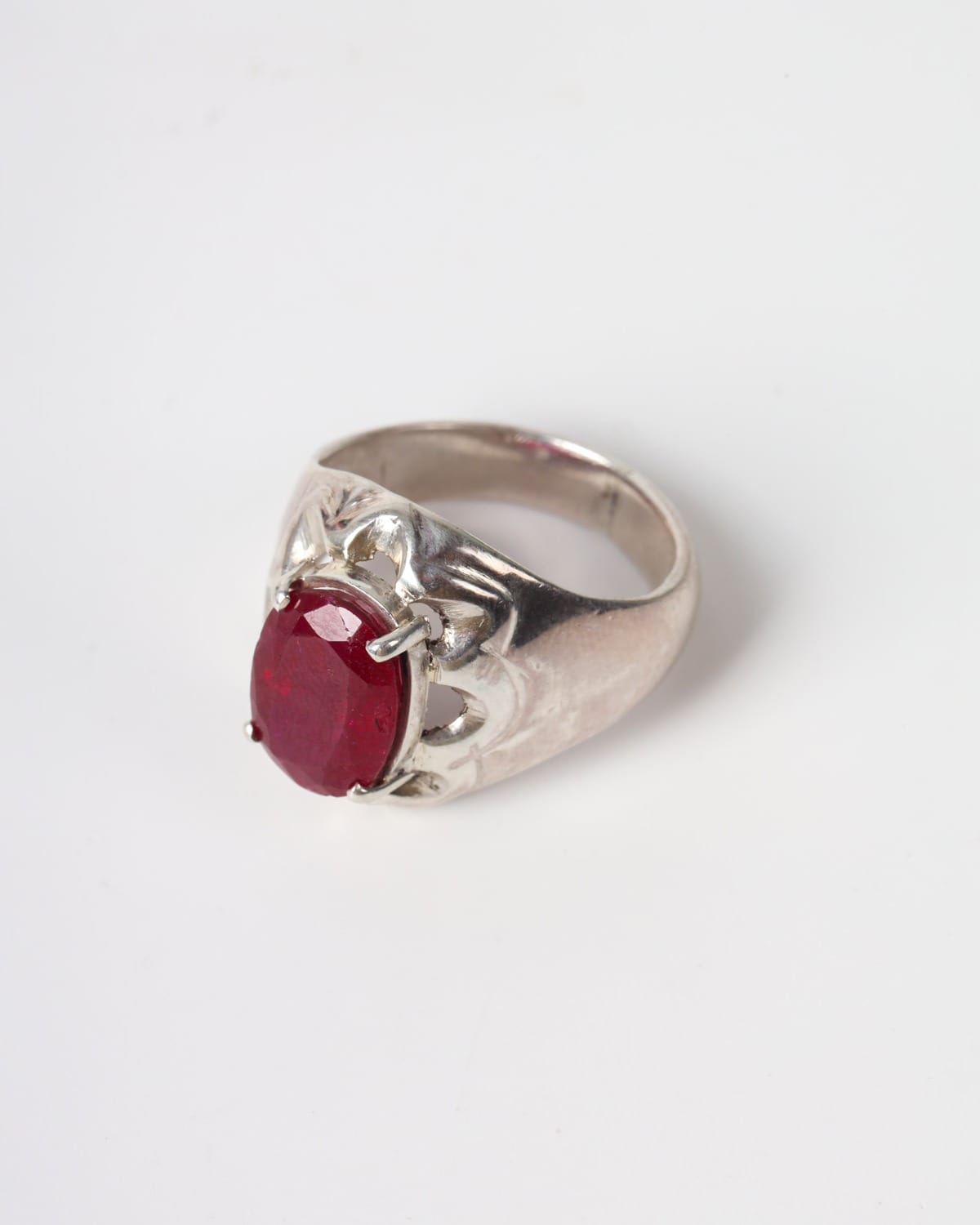 Men’s Tajik Ruby Silver Ring