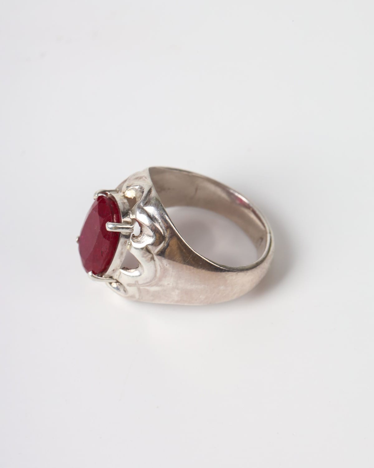 Men’s Tajik Ruby Silver Ring