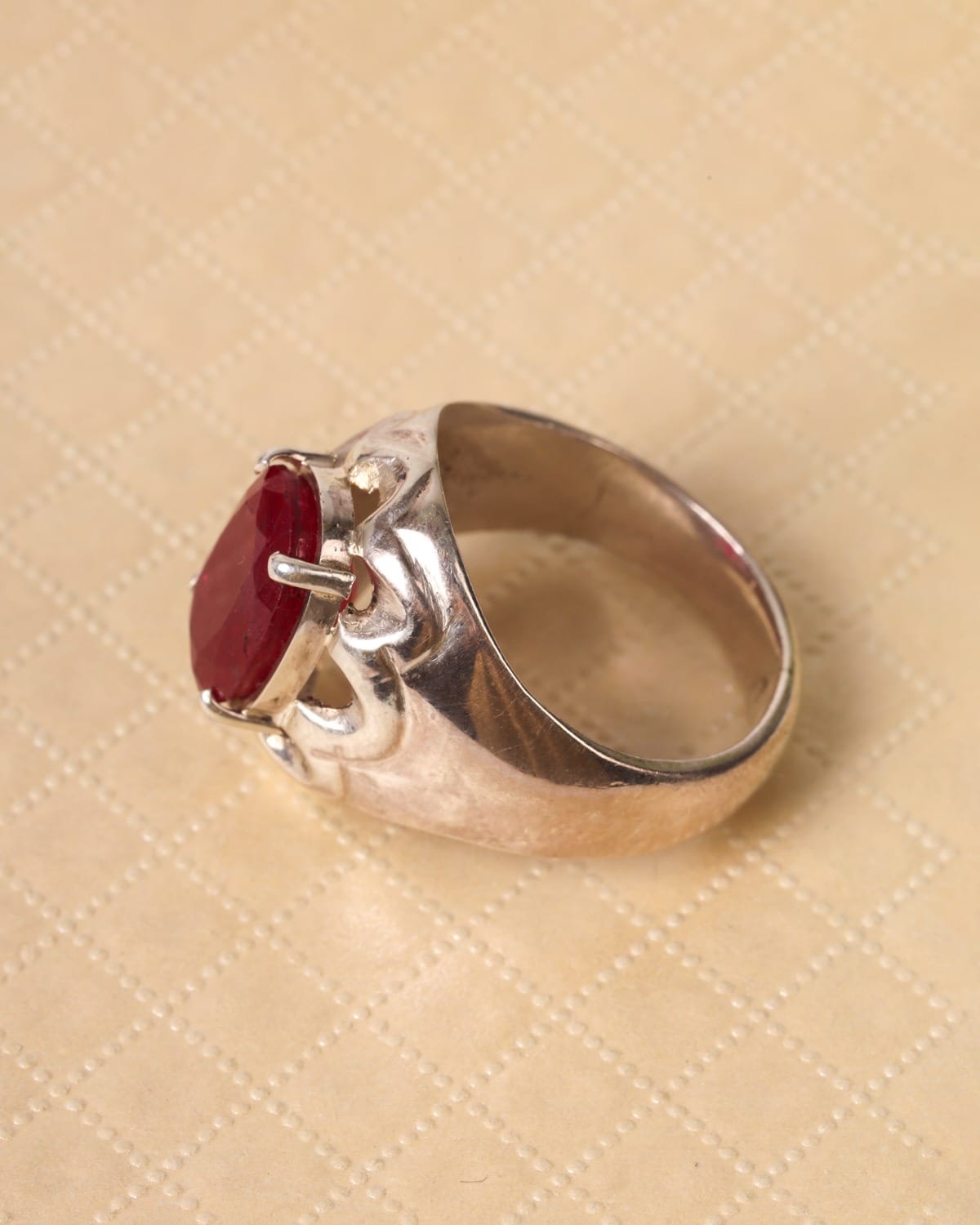 Men’s Tajik Ruby Silver Ring