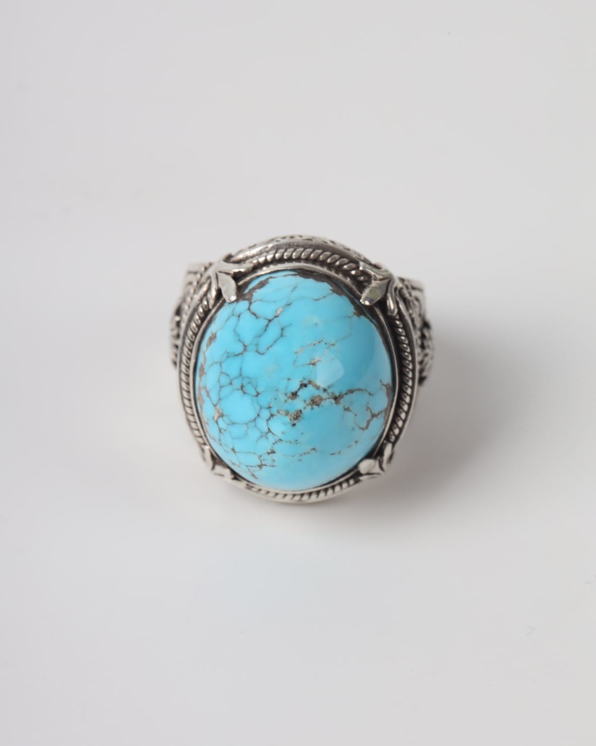 Seljuk Style Turquoise Silver Ring