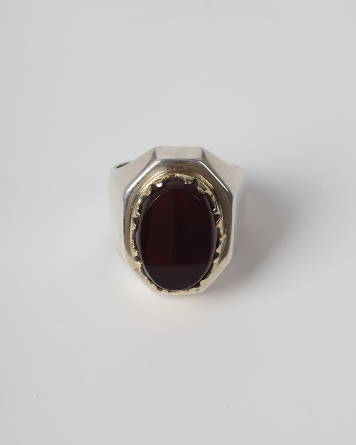Men’s Iranian Agate Silver Ring