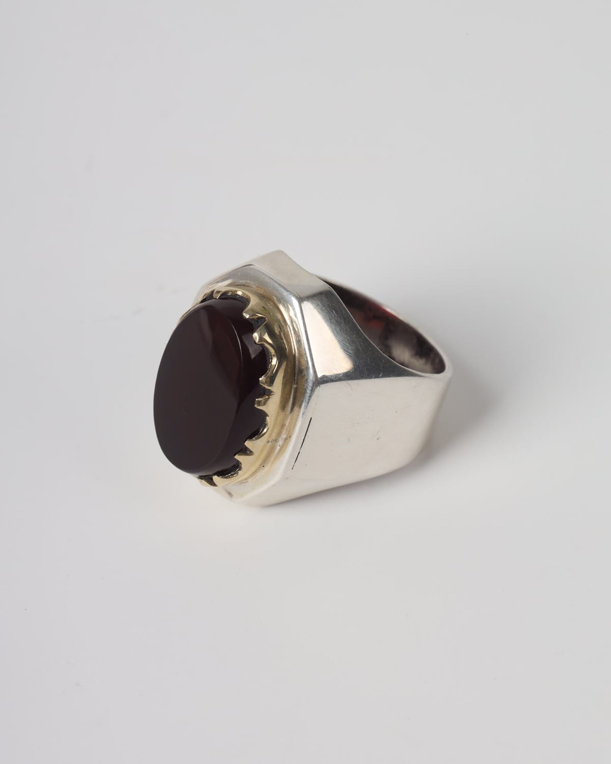 Men’s Iranian Agate Silver Ring