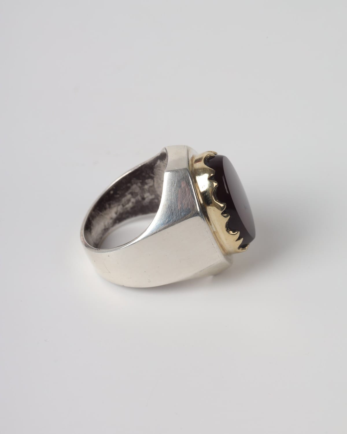 Men’s Iranian Agate Silver Ring