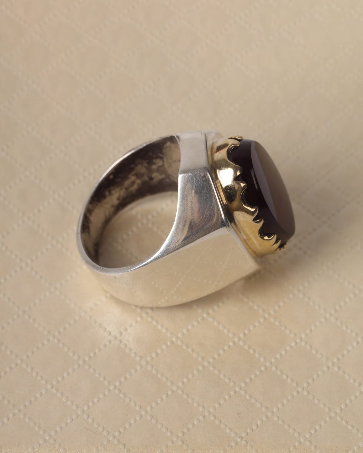 Men’s Iranian Agate Silver Ring