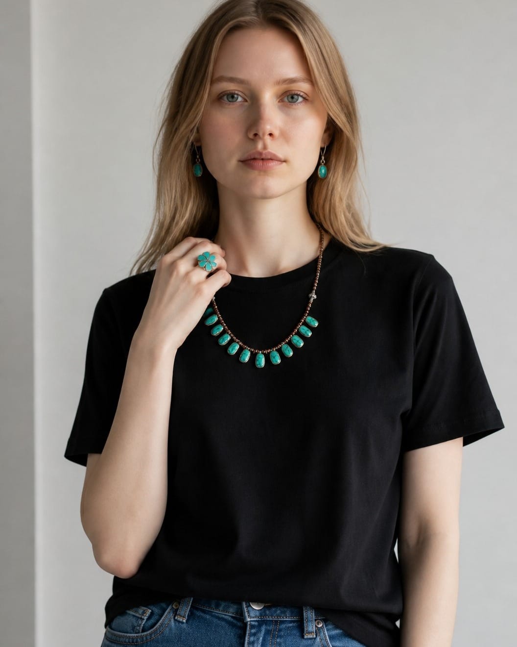 American Turquoise Jewelry Set