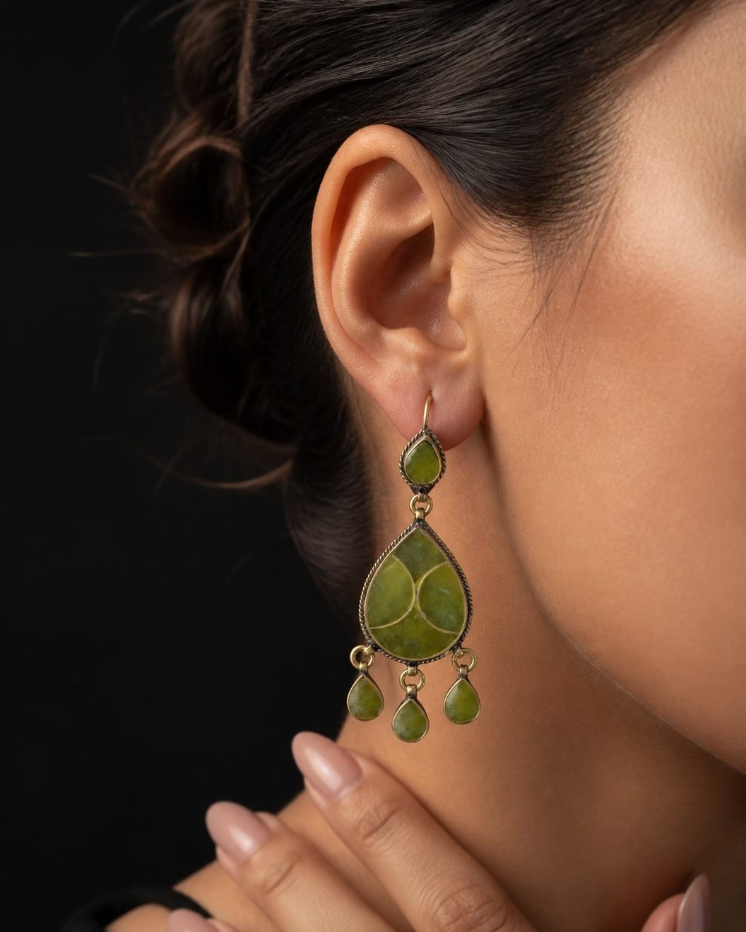 Green Gemstone Earrings