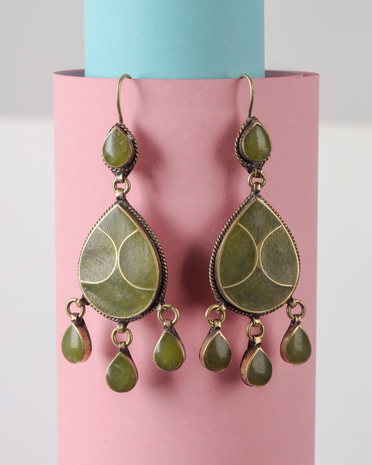 Green Gemstone Earrings