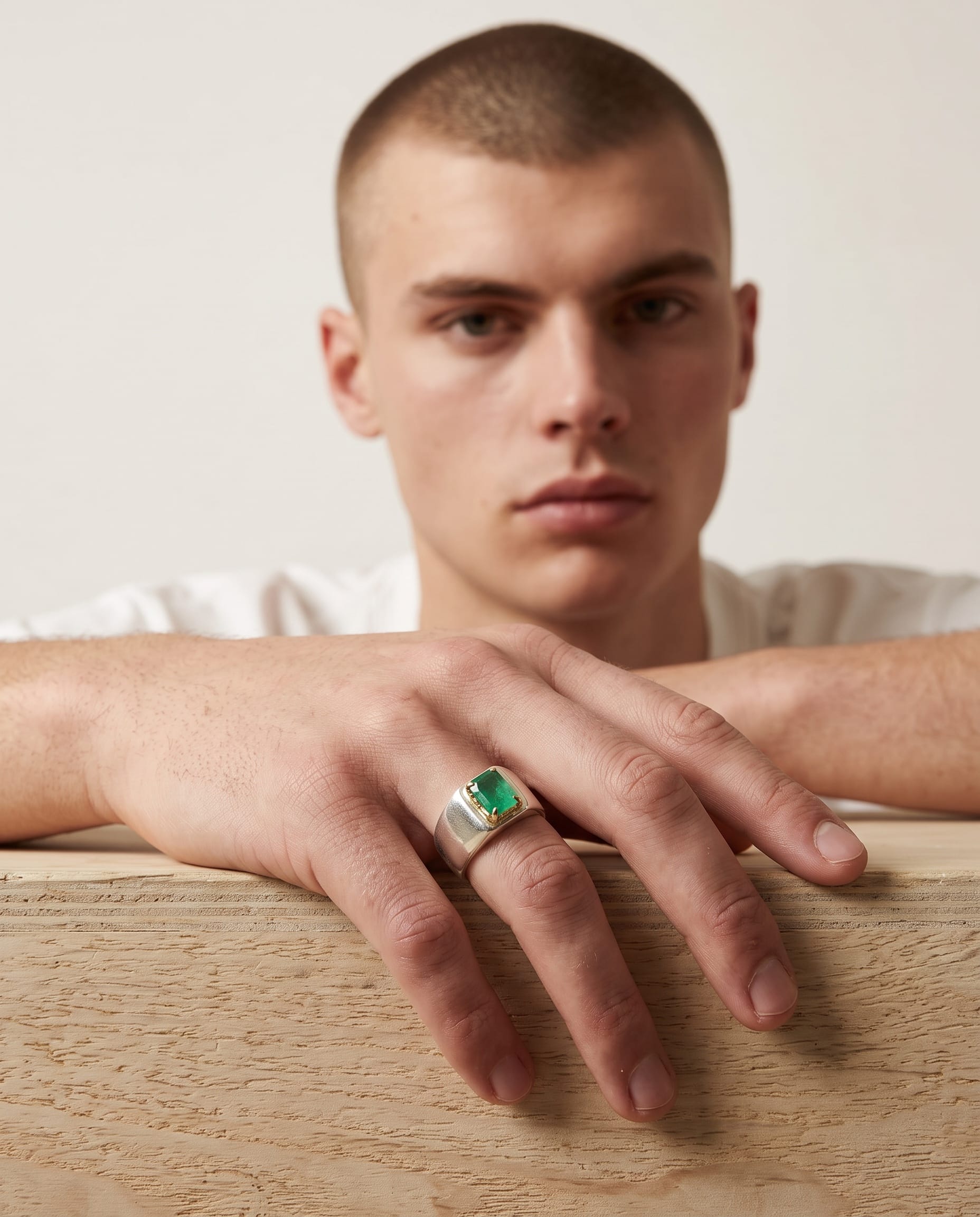 Ring with Panjshir Emerald – 925 Sterling Silver