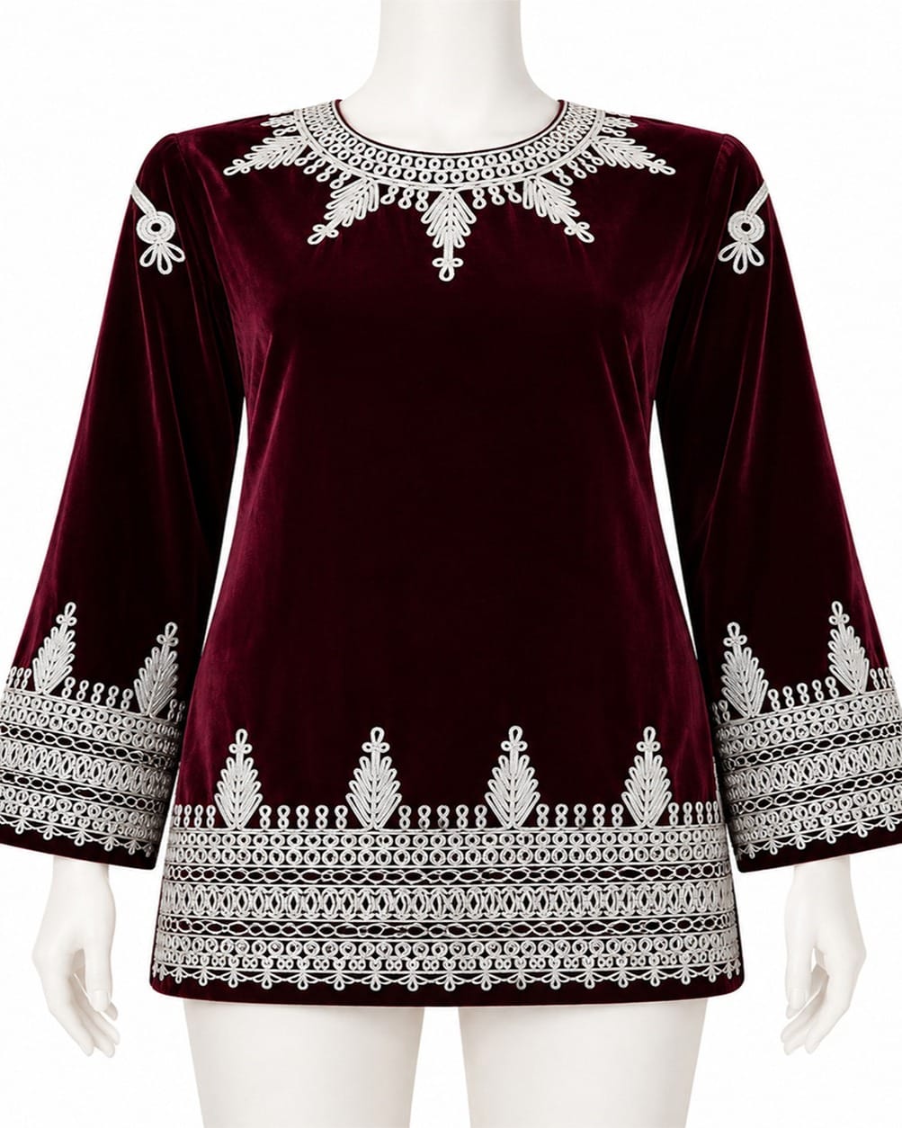 Handmade Afghan Velvet Dress Full Set