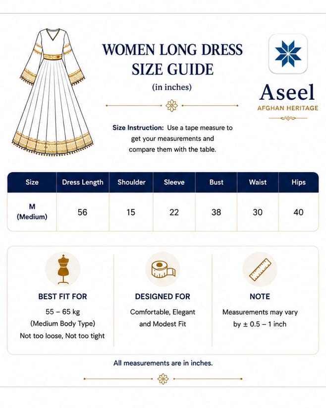 Traditional Afghan Handmade Velvet Dress – Royal Blue
