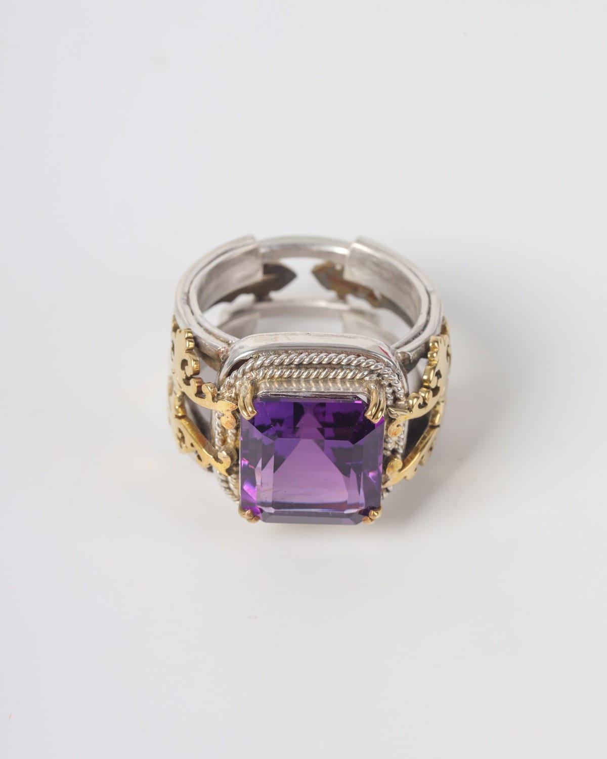 Natural Amethyst Men's Ring