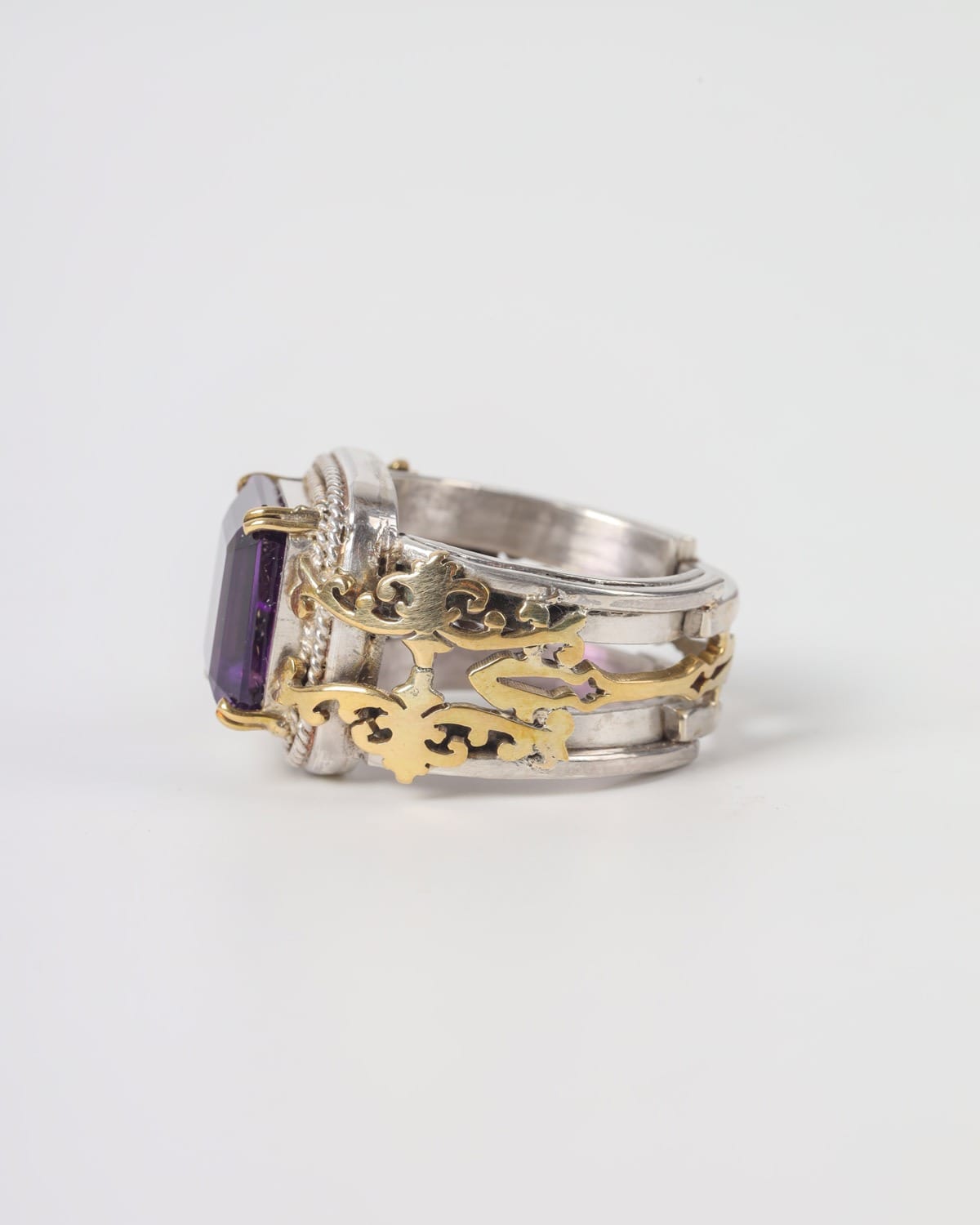 Natural Amethyst Men's Ring