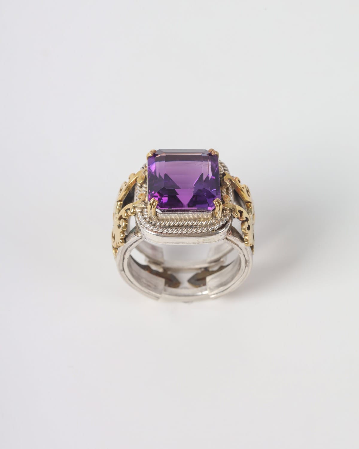 Natural Amethyst Men's Ring