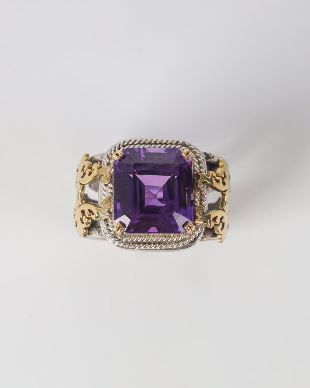 Natural Amethyst Men's Ring