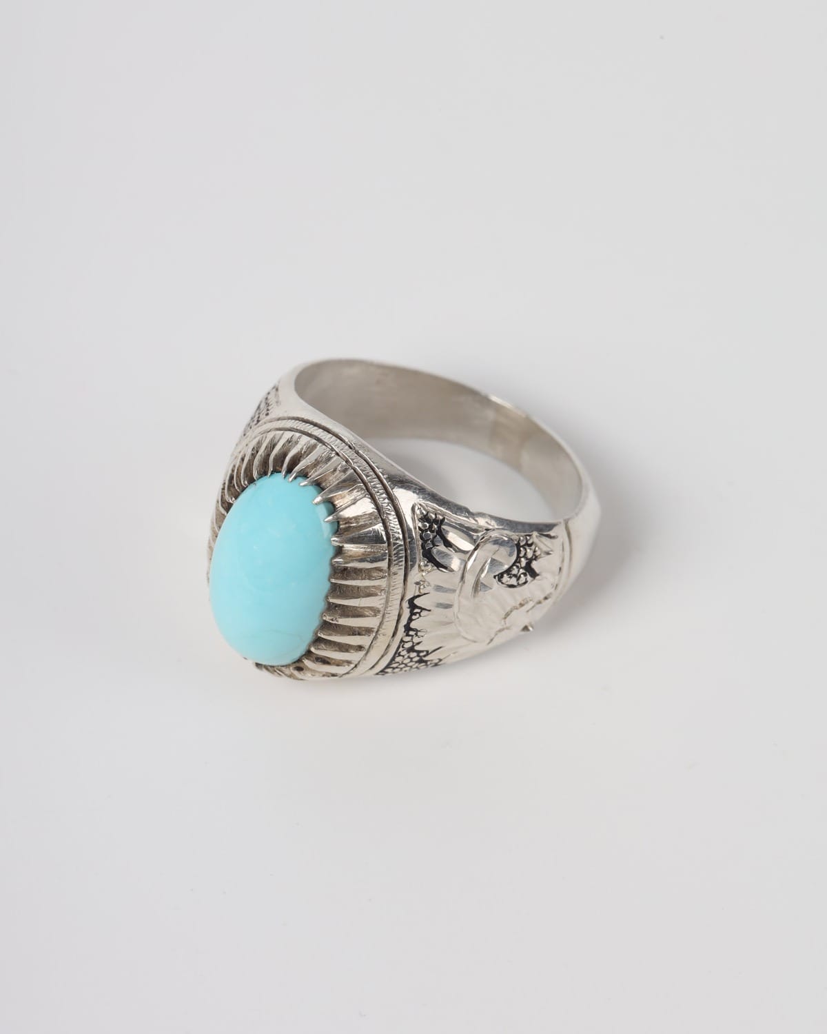 Mens Neyshabur Turquoise Silver Ring