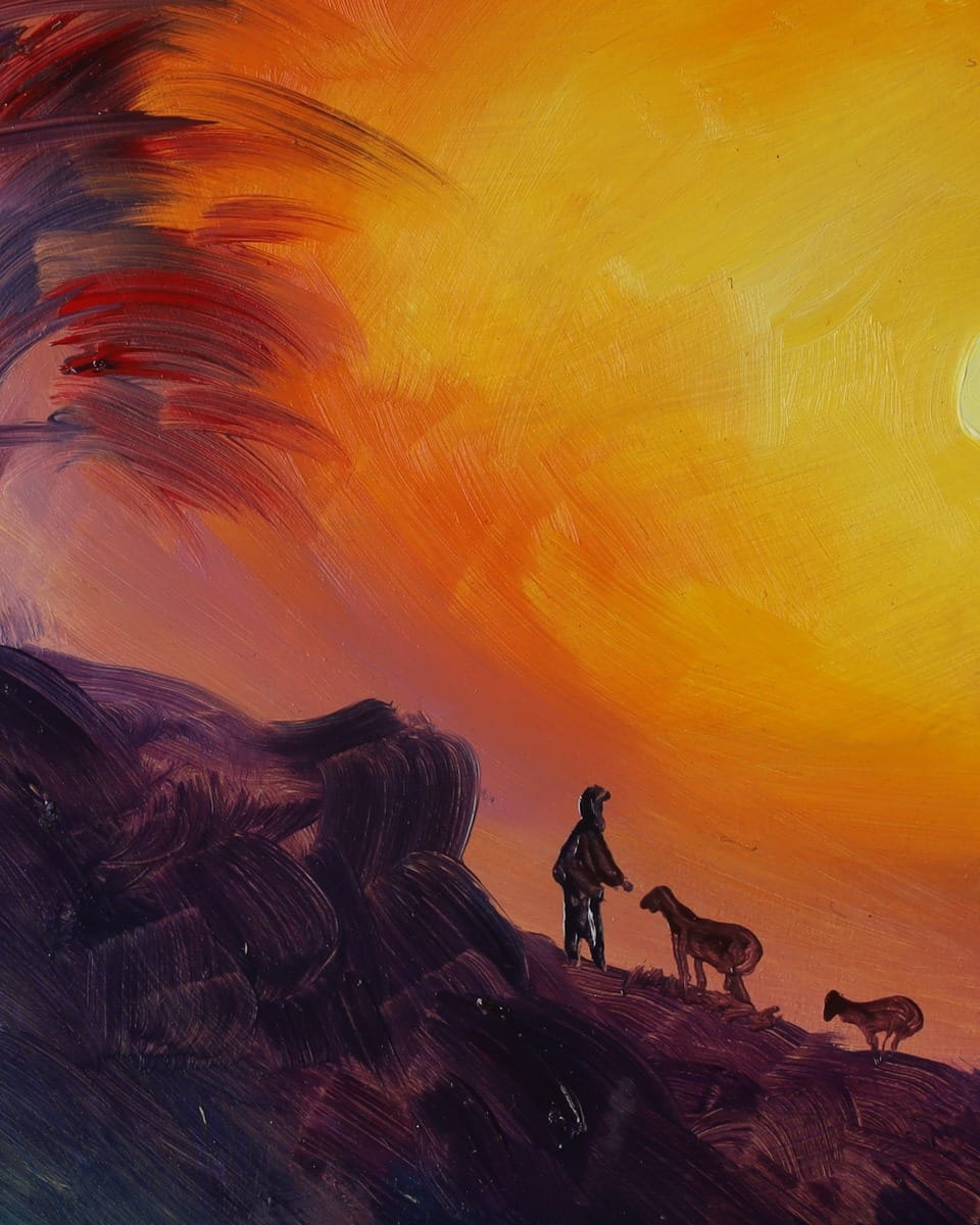 Sunset Landscape Oil Painting
