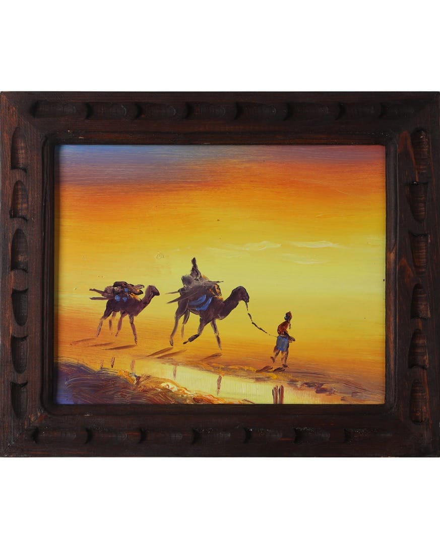 Camel Caravan Oil Painting