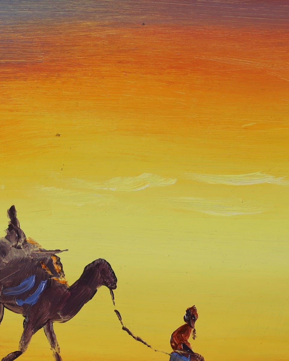 Camel Caravan Oil Painting