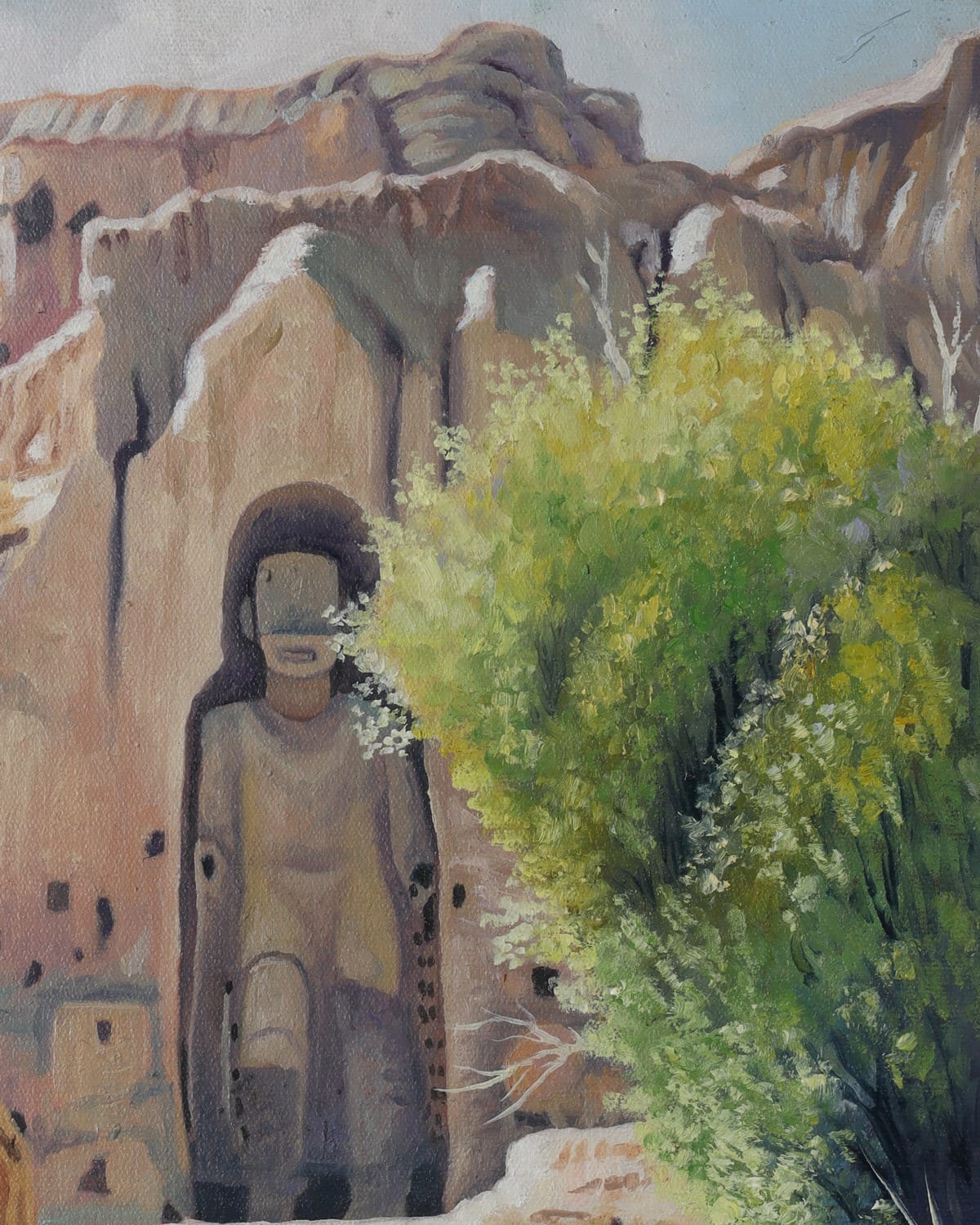 Bamiyan Buddha Oil Painting