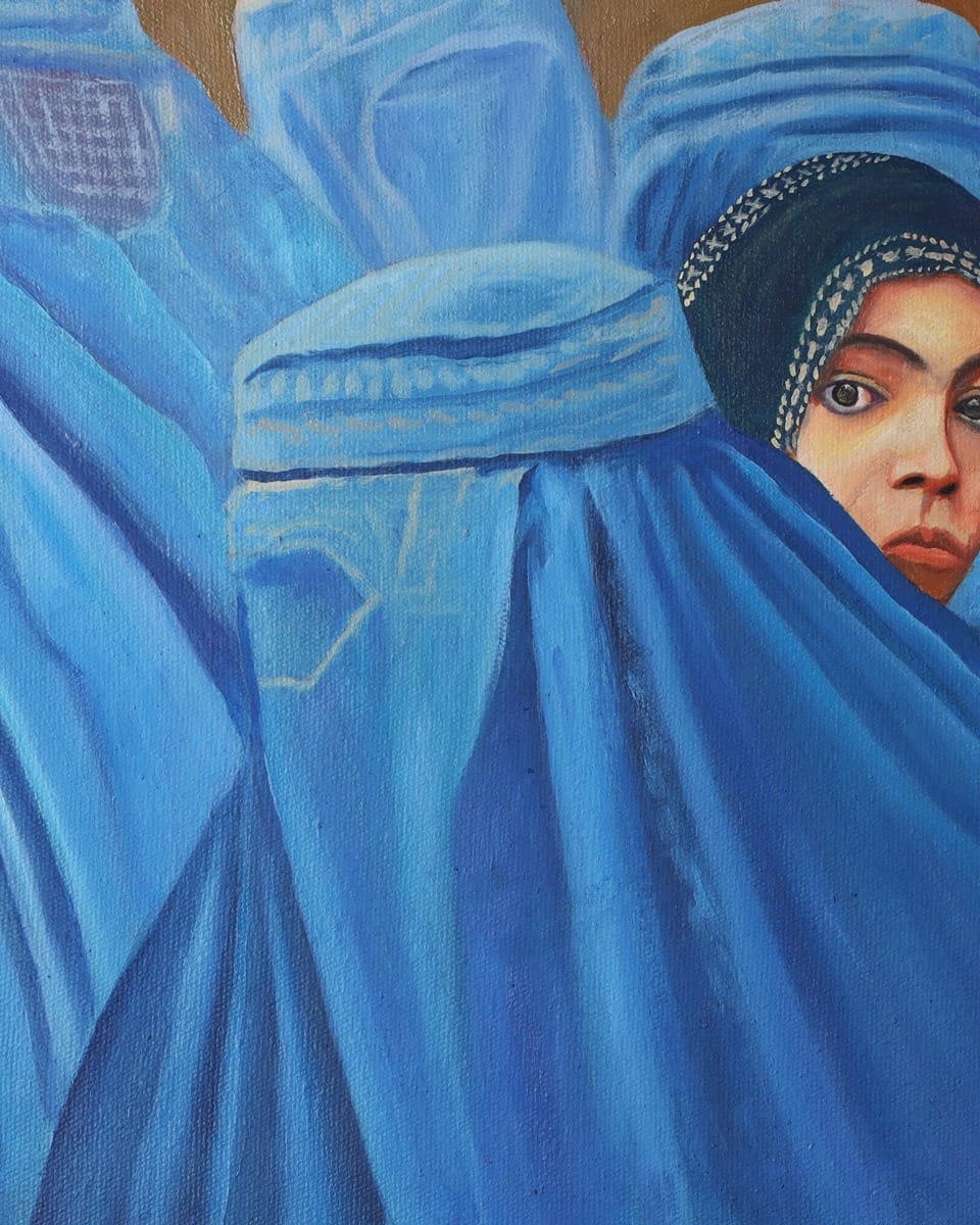 Hopeful Gaze Oil Painting