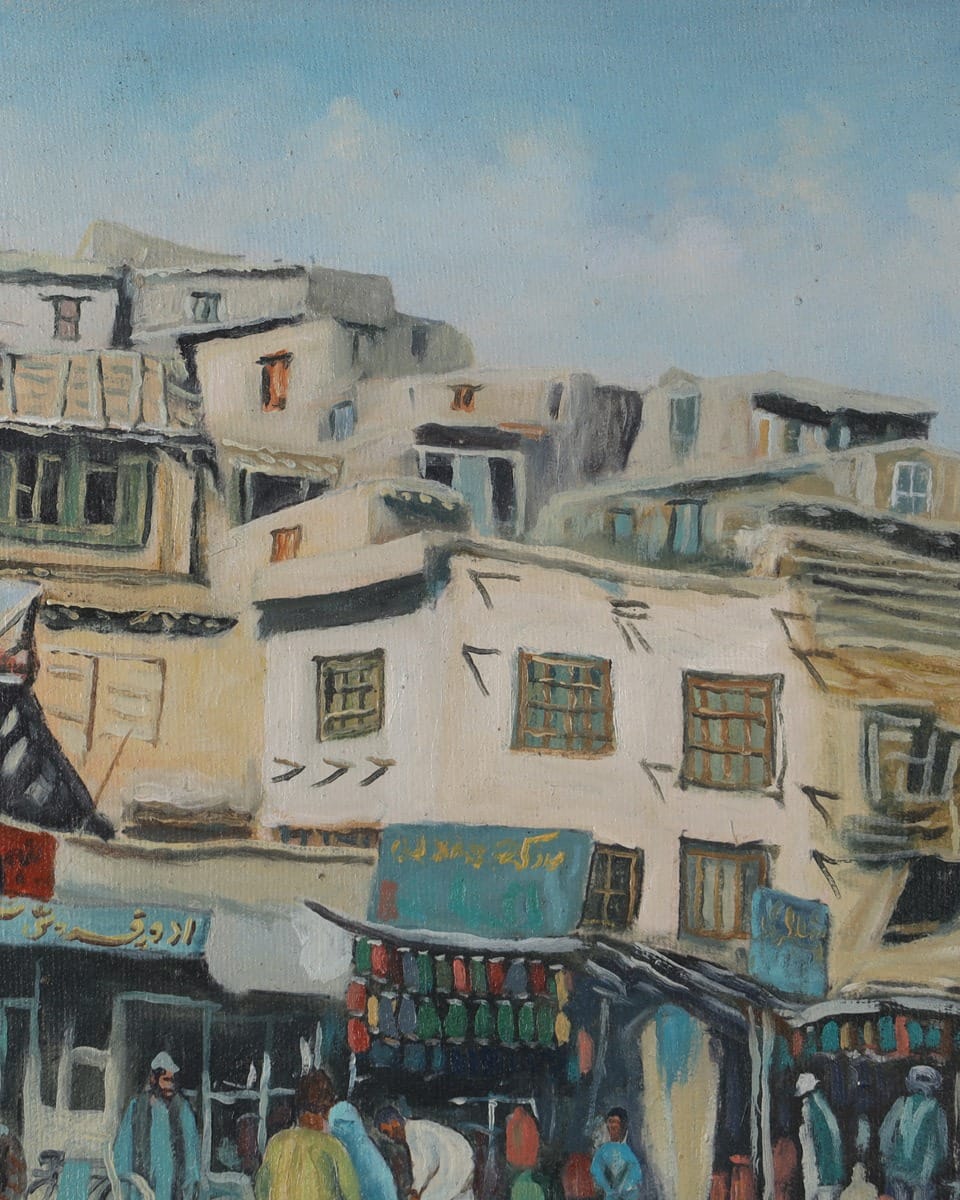 Kabul Homes Oil Painting
