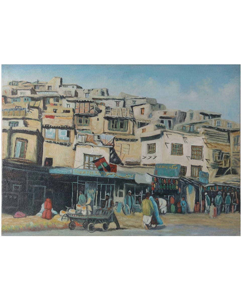 Kabul Homes Oil Painting