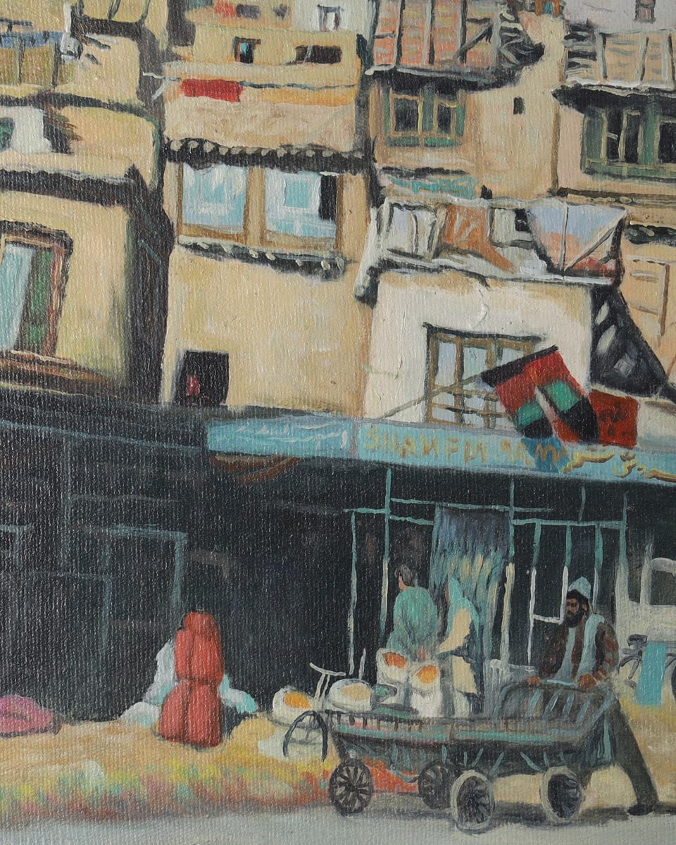 Kabul Homes Oil Painting