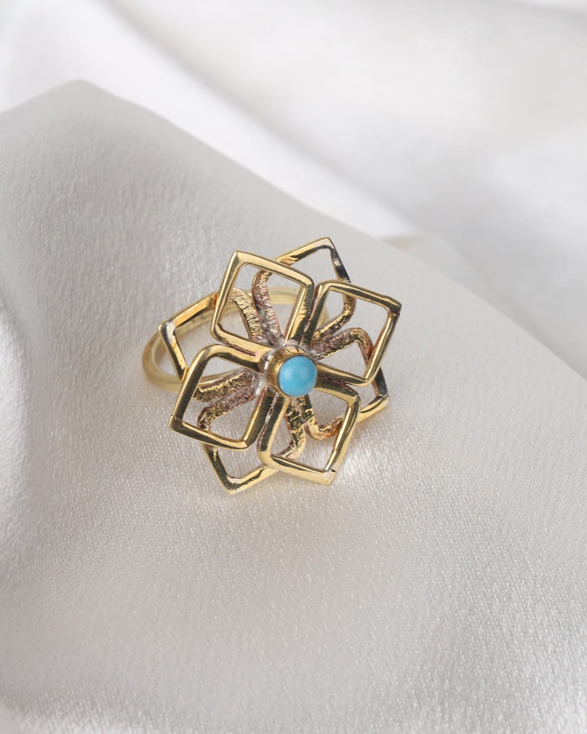 Turquoise Brass Ring