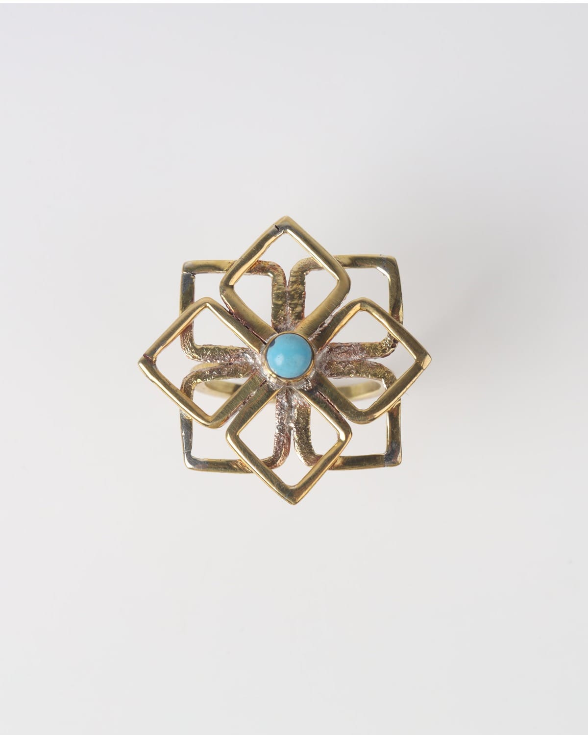 Turquoise Brass Ring