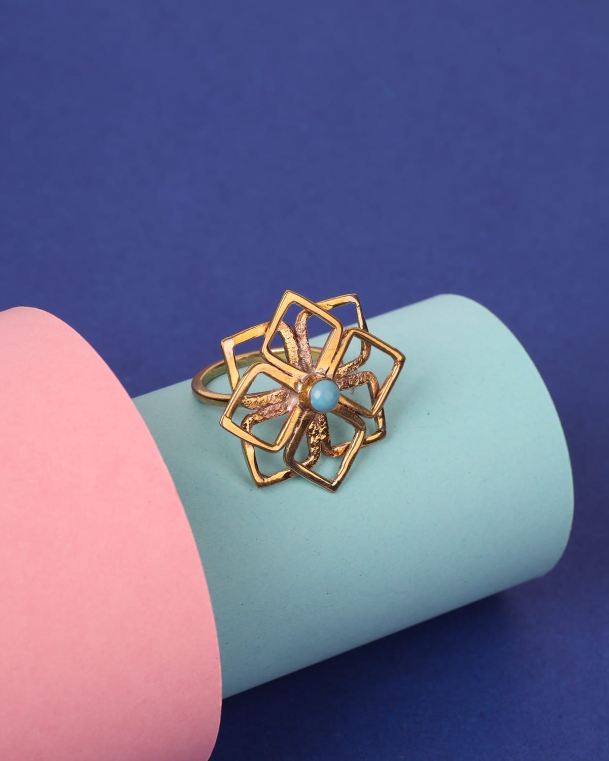 Turquoise Brass Ring