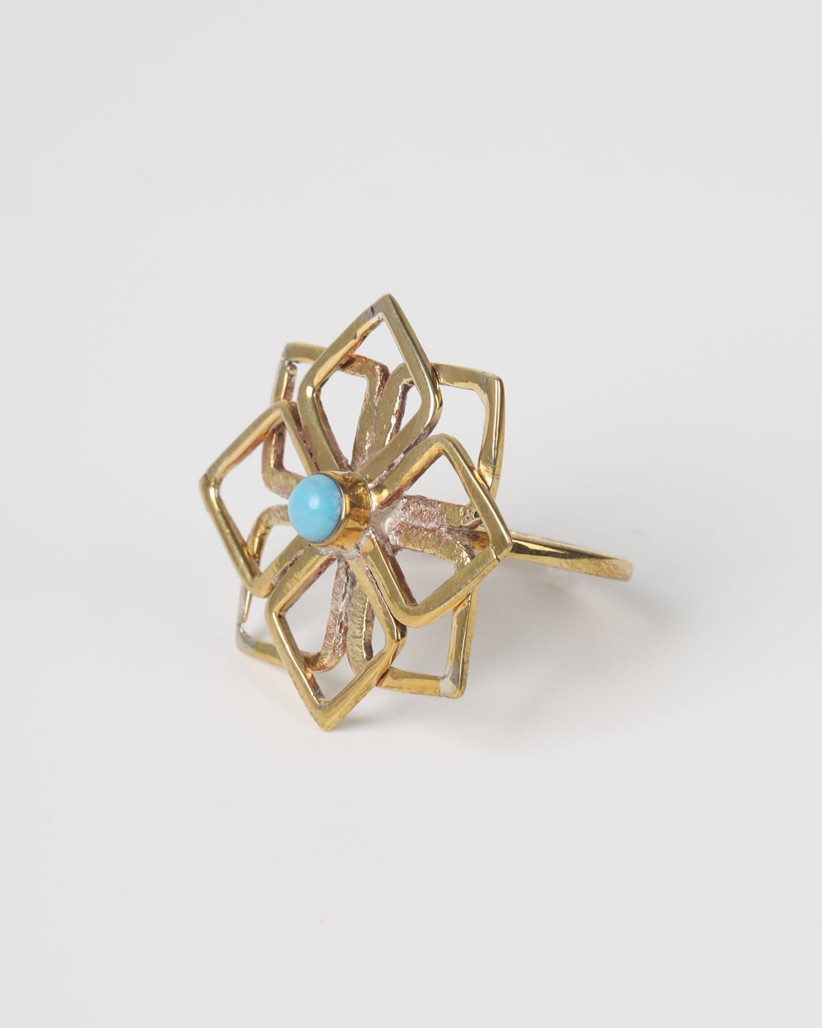 Turquoise Brass Ring