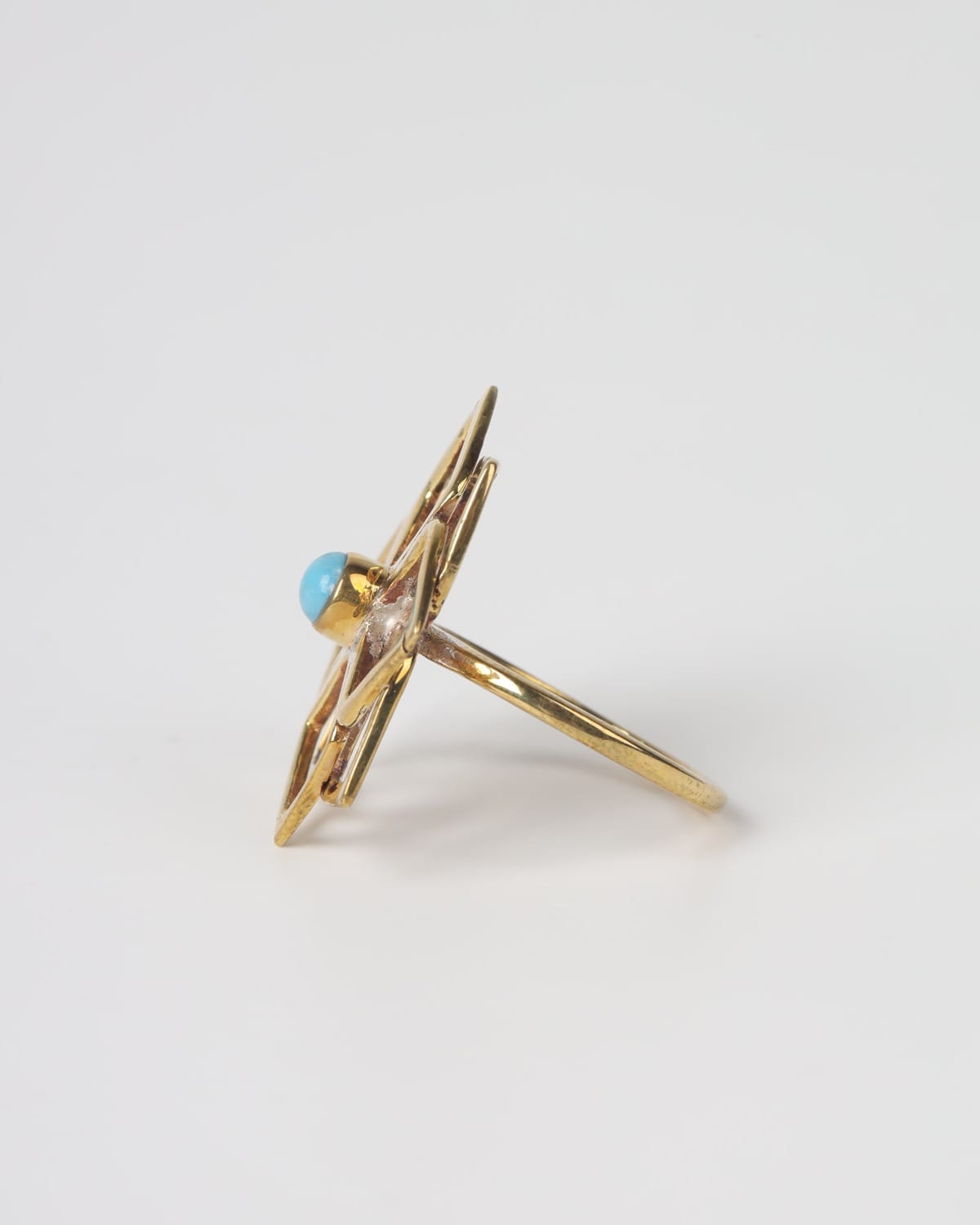 Turquoise Brass Ring